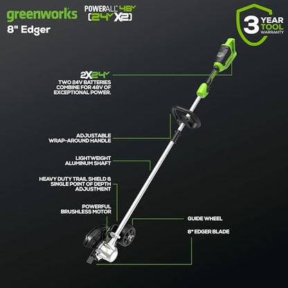 Greenworks 48V (24V x 2) 8" Brushless Edger (Tool Only)