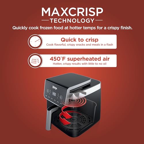 Ninja Air Fryer XL with MaxCrisp, 6.5 Qt/6.2L, 6-in-1, Grey, AF181C