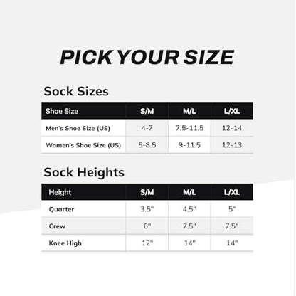 Outway Monstrosity Athletic Crew Socks with Arch Support, Size L/XL