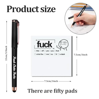 Funny Small Christmas Gift for Men Women Gag Pad and Pen Set Gifts