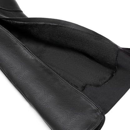 DREAM PAIRS Women Knee High Faux Fur Lined Boots,Black,11