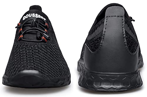 DOUSSPRT Men's Water Shoes Quick Dry for Beach Swim Pool Fishing Darkblack