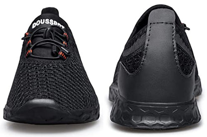 DOUSSPRT Men's Water Shoes Quick Dry for Beach Swim Pool Fishing Darkblack