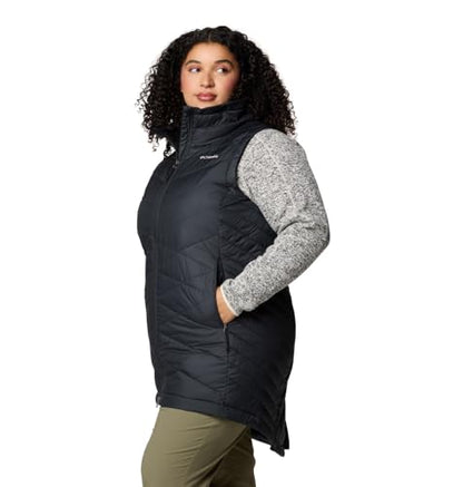 Columbia Womens Heavenly II Long Vest, Black, Medium
