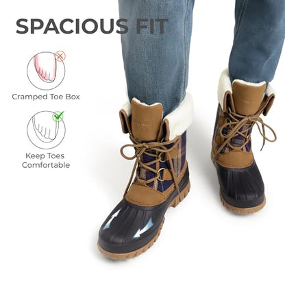 DREAM PAIRS Women's Waterproof Winter Snow Boots,Tan,6