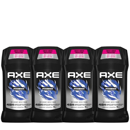 AXE Phoenix Antiperspirant Stick for 48-Hour Sweat and Odour Protection, Crushed Mint & Rosemary, 76g (Pack of 4)