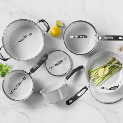 Starfrit The Rock Terra 10-Piece Ceramic Cookware Set, PFAS-Free