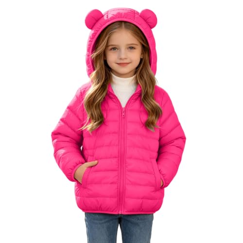 Girls Lightweight Quilted Jackets Hooded Puffer Jacket for Kids Down Coat