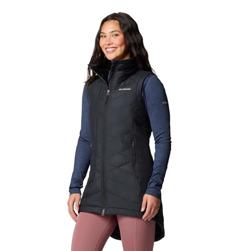 Columbia Womens Heavenly II Long Vest, Black, Medium