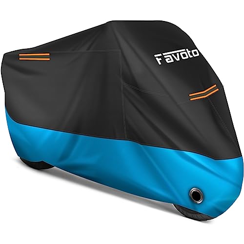Favoto Motorcycle Cover Waterproof Outdoor Storage Oxford Fabric