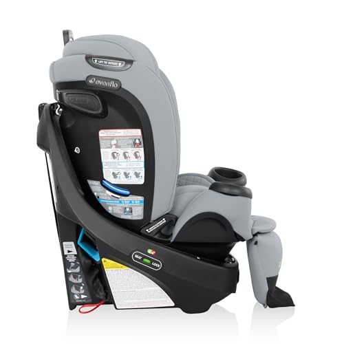 Evenflo Revolve360 Extend All-in-One Rotating Car Seat with Green & Gentle Fabric - Quartz