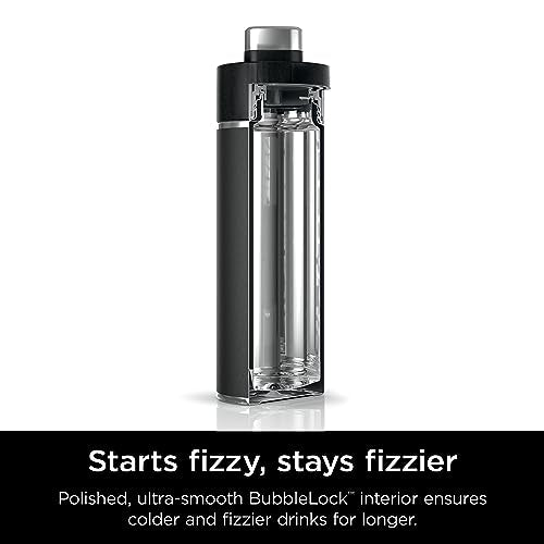 Ninja Thirsti™ 24oz Travel Bottle, Onyx Black, Keeps Drinks Cold & Fizzy, DW2401CBK (Canadian Version)
