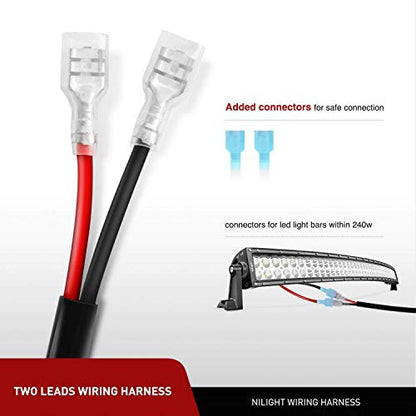 Nilight Led Light Bar 26Inch 540W Triple Row 50000LM Flood Spot Combo Off Road Driving Lights with 14AWG Heavy Duty Wiring Harness for Boat Truck Jeep UTV ATV Car , 2 Years Warranty