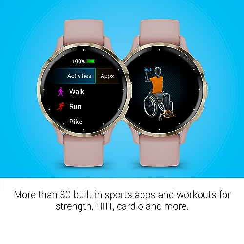 Garmin Venu 3S, GPS Smartwatch, AMOLED Display, Advanced Health and Fitness Features, Up to 10 Days of Battery, Dust Rose