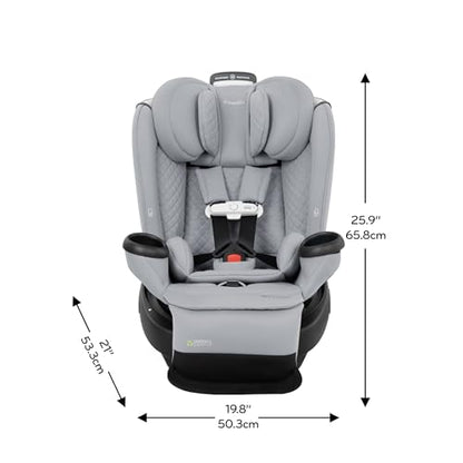 Evenflo Revolve360 Extend All-in-One Rotating Car Seat with Green & Gentle Fabric - Quartz