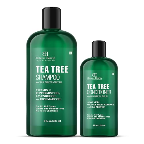 Botanic Hearth Tea Tree Shampoo 8 fl oz & Conditioner 4 fl oz