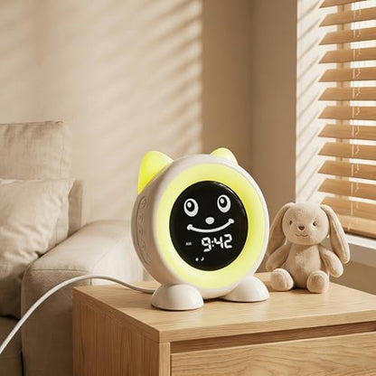 I·CODE Time to Wake Kids Alarm Clock, Toddler Sleep Training Clock | Night Light & Nap Timer, Gift for 2-10 Years Old Children Boys Girls