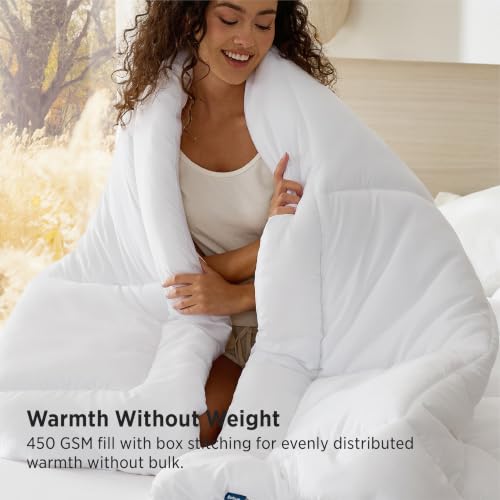 Bedsure Thick Queen Comforter Duvet Insert, Quilt White, 88x88