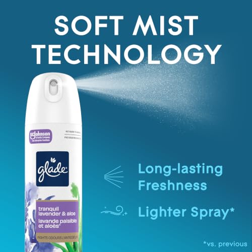 Glade Tranquil Lavender & Aloe, Room Spray Air Freshener, 226g