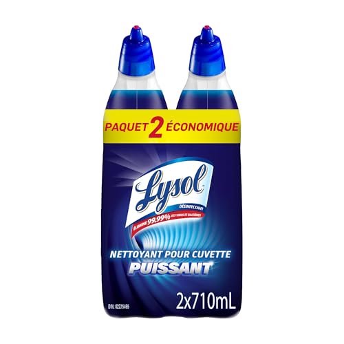Lysol Power Toilet Bowl Cleaner, Disinfectant Gel, 2 X 710 mL