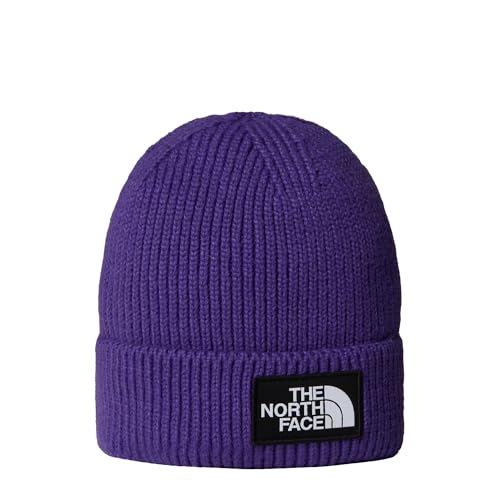 THE NORTH FACE TNF Logo Box Cuffed Beanie, Peak Purple, One Size