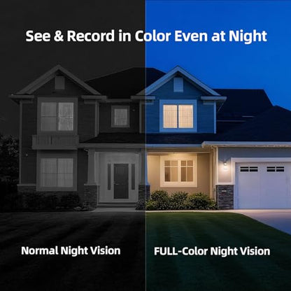 2.5K Wireless Magnetic Home Security Cameras Outdoor WiFi, Non-Subscription AI Person Detection, 4MP Color Night Vision, Full Duplex 2-Way Audio