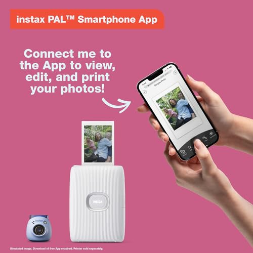 FUJIFILM INSTAX PAL Digital Camera (Portable Digicam Point and Shoot Camera, App Enabled, Print Compatible with Instax Link Printers, Instax Hybrid Cameras), Lavender Blue