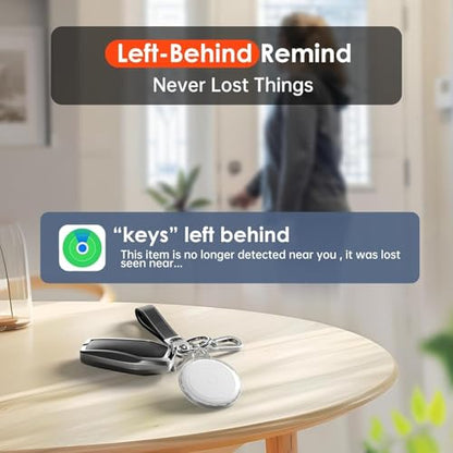 GPS Tracker for Vehicles,Mini Hidden Car Tracker with 4 Waterproof Cases and Keyrings, No Monthly Fee Car Tracker with Apple Find My(iOS Only) -（White,4PCS）