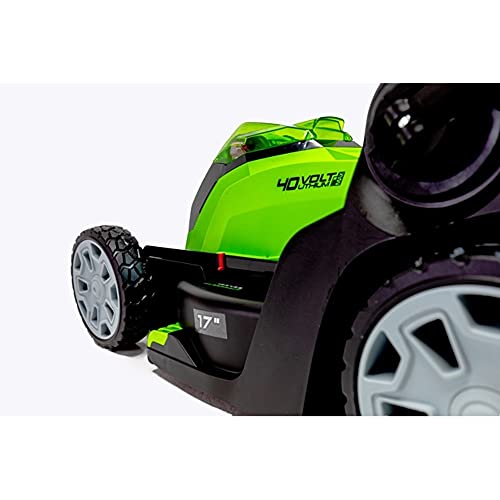 Greenworks 40V 17-Inch Lawn Mower + 12-Inch String Trimmer, 4.0 AH Battery and Charger Included 1314902HD