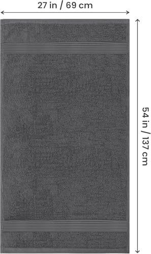 Utopia Towels Luxurious Bath Towels Set, 27x54 in, 4 Pack, Soft, Grey