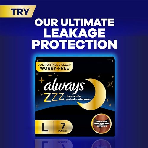 Always Maxi Pads, Extra Heavy Overnight Pad with Wings, Size 5, 14 Count