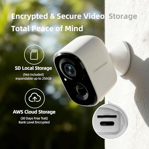 2.5K Wireless Magnetic Home Security Cameras Outdoor WiFi, Non-Subscription AI Person Detection, 4MP Color Night Vision, Full Duplex 2-Way Audio