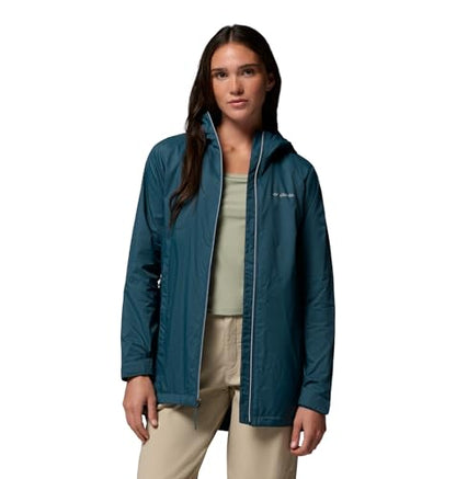 Columbia Womens Switchback II Lined Long Jacket, Everblue, Medium