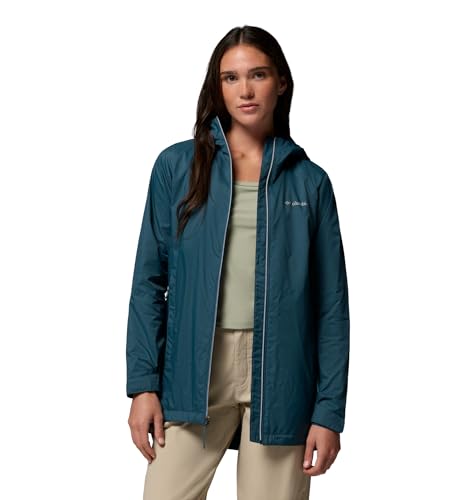 Columbia Womens Switchback II Lined Long Jacket, Everblue, Medium