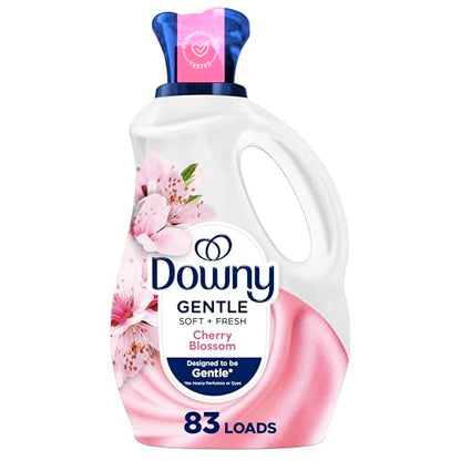 Downy Gentle Soft + Fresh Fabric Softener Liquid, Cherry Blossom Scent, 83 loads, 1.66L