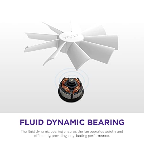 Nzxt 270651 Fan Rf-d14sf-w1 F140 RGB Duo 140mm Fdb 4-pin Pwm White Ratail