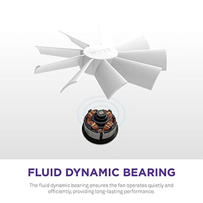 Nzxt 270651 Fan Rf-d14sf-w1 F140 RGB Duo 140mm Fdb 4-pin Pwm White Ratail
