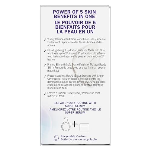 Olay Super Cream with Sunscreen SPF 30, Ultra Lightweight Face Moisturizer with Vitamin C, Hyaluronic Acid, Niacinamide, Vitamin E, and Collagen Peptide, 15 mL