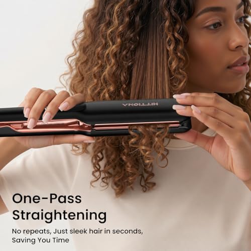 HITTIONA Infrared Flat Iron Hair Straightener 1.75" Ceramic Hair Iron