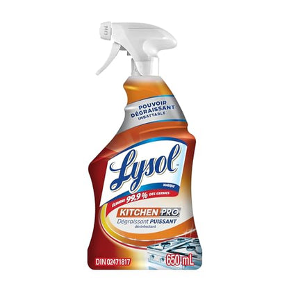 Lysol Kitchen Power Degreaser Trigger Spray, Fresh Citrus Scent, 650 mL (Pack of 2)