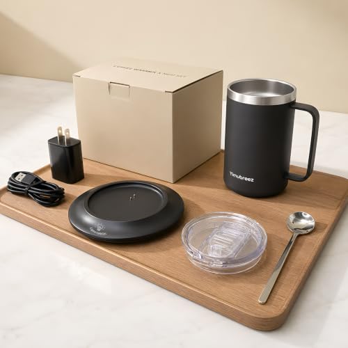 Smart Heated Cup Set, Self-Heating Coffee Mug (14oz-Black)