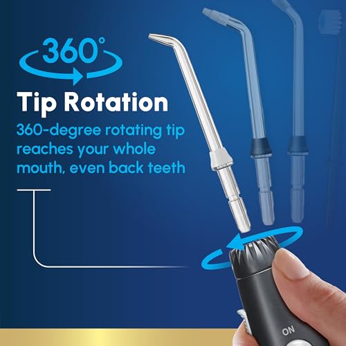 Waterpik Aquarius Countertop Water Flosser WP-662, Black, 7 Tips