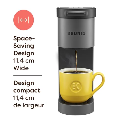 Keurig K-Mini Go Single Serve K-Cup Pod Coffee Maker, 1.24 L removable reservoir, Gray