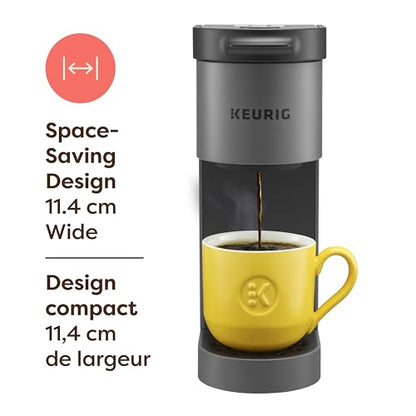 Keurig K-Mini Go Single Serve K-Cup Pod Coffee Maker, 1.24 L removable reservoir, Gray