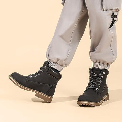 Bruno Marc Boy's Winter Snow Boots Outdoor Ankle Boot,Black,2 Little Kid | Superior Warm,Winter,Water-Repellent Upper,Lace-Up Adjustable Fit,Anti-Slip TPR Outsole