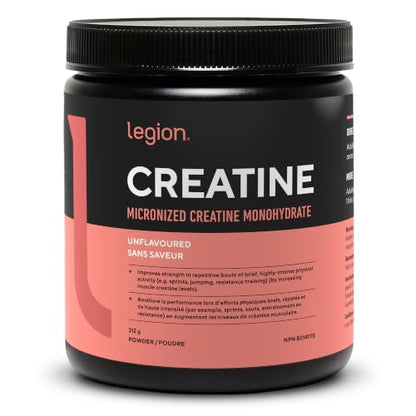 Legion Micronized Creatine Monohydrate Powder 5g, Unflavored, 60 Servings