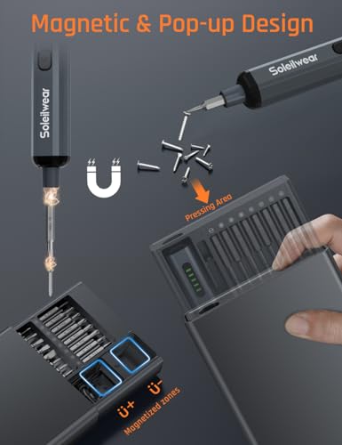 Soleilwear 70-in-1 Mini Electric Screwdriver Set, Precision Screwdriver