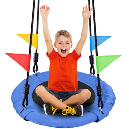 Odoland 24 inch Chidren Tree Swing, 330lb Saucer Swing-Backyard,Playground
