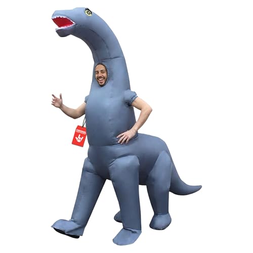 Morph Brontosaurus Costume, Diplodocus Inflatable Costume Dinosaur, Inflatable Halloween Costumes Adults