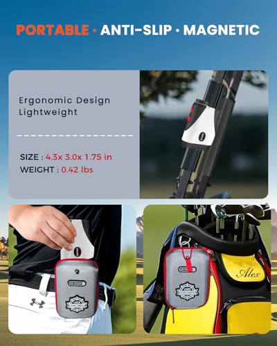 Golf Rangefinder with Slope, 1200 Yard Laser Range Finder, 7X Magnification
